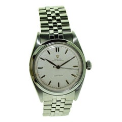 Vintage Rolex Stainless Steel with Rare Original Dial and Bracelet from 1953