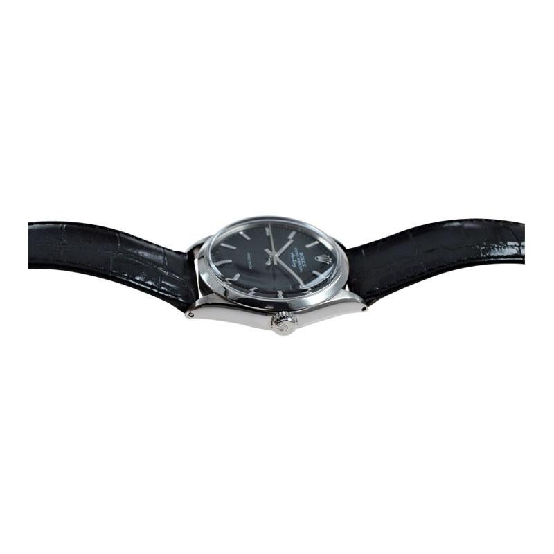 Rolex Stainless Steel Wristwatch from 1986 with Original Black Dial 1