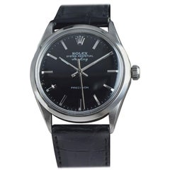 Rolex Stainless Steel Wristwatch from 1986 with Original Black Dial