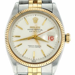 Rolex Montre-bracelet Datejust en acier inoxydable et or jaune, réf. 6605