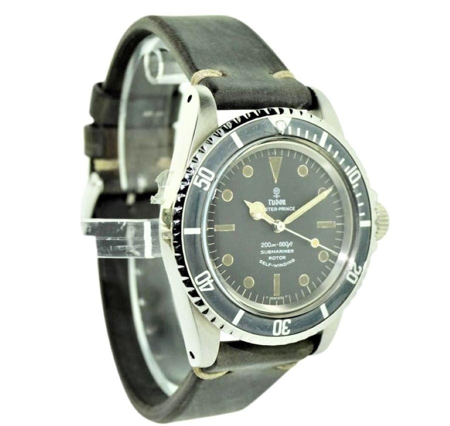 FACTORY / HOUSE: Tudor By Rolex Watch Company
STYLE / REFERENCE: Submariner / 7928
METAL / MATERIAL: Stainless Steel
YEAR / CIRCA: 1967
DIMENSIONS: 47mm X 39mm
MOVEMENT / CALIBER: Automatic Winding / 17 Jewels / Caliber 390
DIAL / HANDS: Original