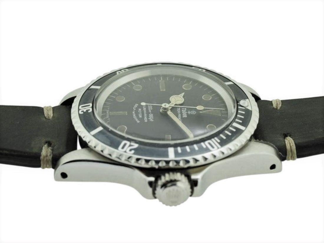 Rolex Stainless Tudor Oyster Submariner, 1967 with Original Dial In Excellent Condition In Long Beach, CA