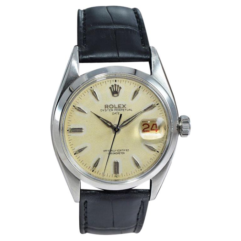 Rolex Stanless Steel Oyster Perpetual Date with Original Dial from 1957