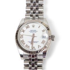 ROLEX steel 2013 DATEJUST 31 Watch White Roman Dial 178274