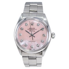 Rolex Steel Air King mit individuellem Diamant-Zifferblatt, Anfang der 1970er Jahre