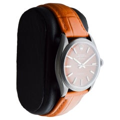 Rolex Steel Air King with Black Finish and Custom Made Dial circa 1960's