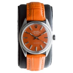 Rolex Steel Air King with Black Finish and Custom Made Dial circa 1960
s