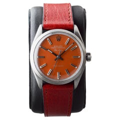 Rolex Steel Air King with Black Finish and Custom Made Dial circa 1960
s