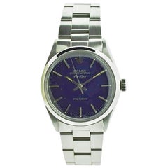 Rolex Steel Air King with Custom Blue Dial from 1968 or 1969