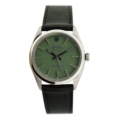 Rolex Stainless Steel Air King with Custom Green Dial, circa 1970s