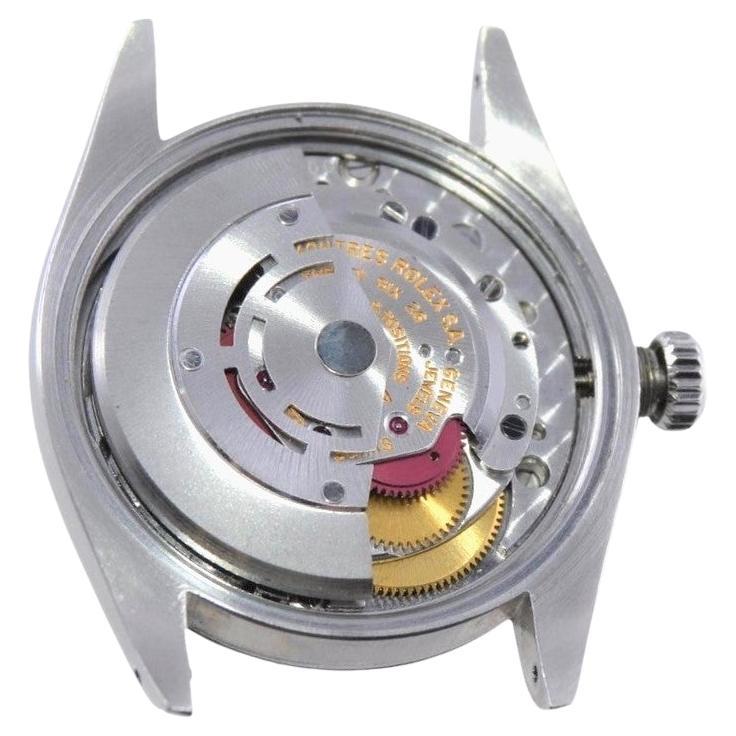 Rolex Air-King in acciaio con quadrante e lunetta di diamanti personalizzati, circa anni '80 in vendita 8