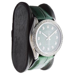 Rolex Steel Air-King with Custom Diamond Dial and Diamond Bezel circa 1980's