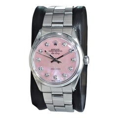 Rolex Steel Air King with Custom Made Mother of Pearl Diamond Dial from 1972