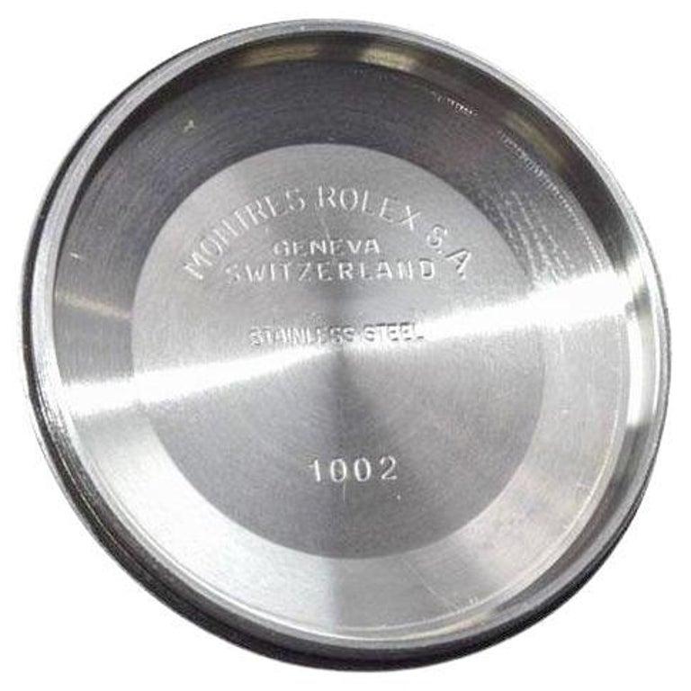 Rolex Steel Air King avec cadran Pink Made et lunette à diamants circa, 1970's en vente 4