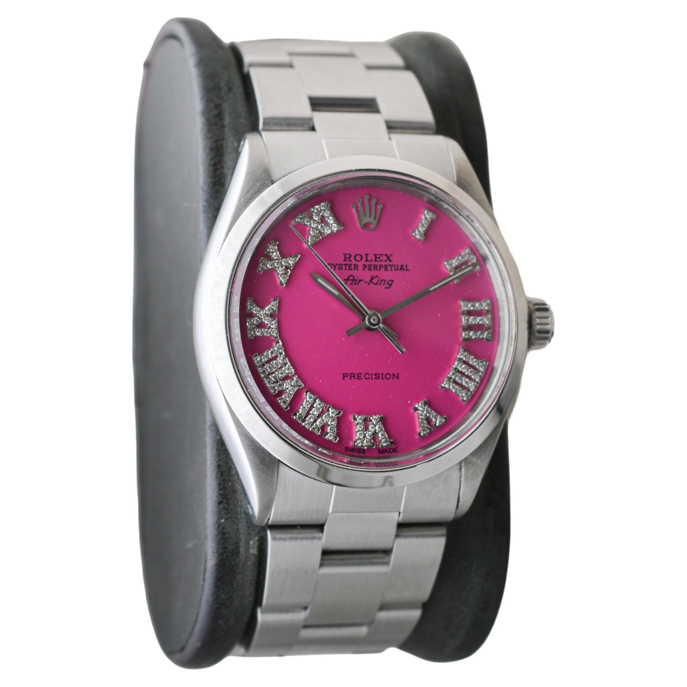 USINE / MAISON : Compagnie des montres Rolex
STYLE / RÉFÉRENCE : Air-King / Référence 5500/1002
METAL / MATERIAL : Acier inoxydable
CIRCA / ANNÉE : années 1970
DIMENSIONS / TAILLE : Longueur 38mm X Diamètre 34mm
MOUVEMENT / CALIBRE : Remontage