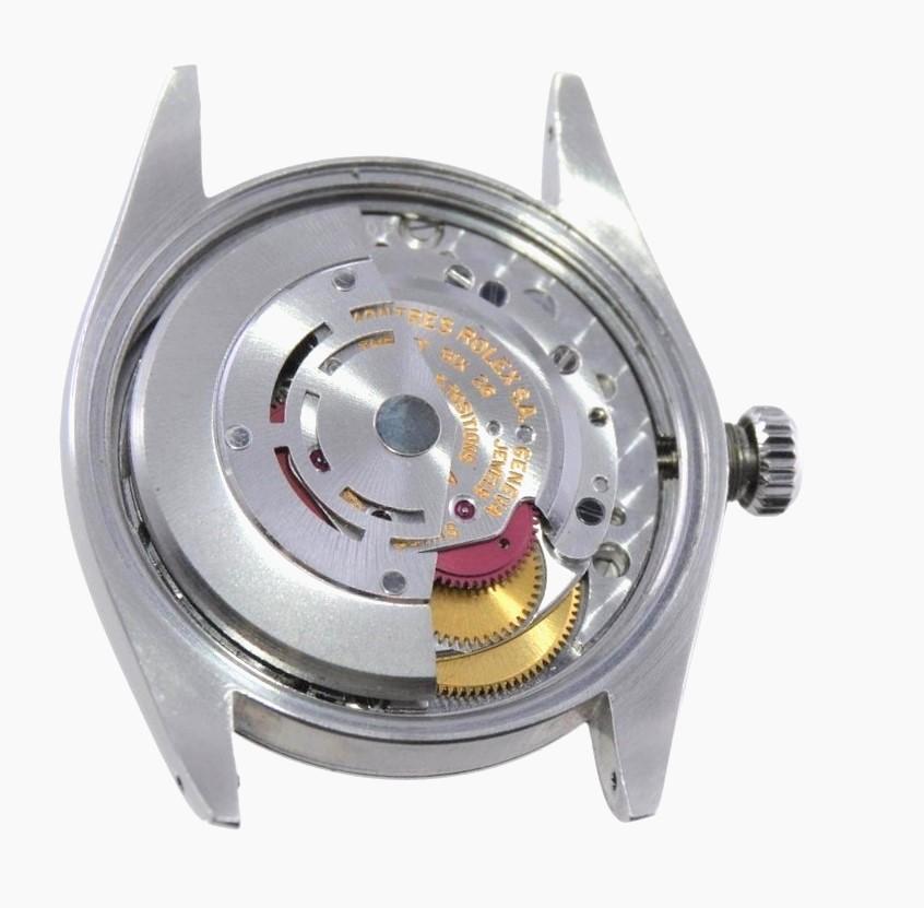 Rolex Air King de acero con esfera personalizada M.O.P de diamantes y bisel de diamantes Años 80 en venta 12