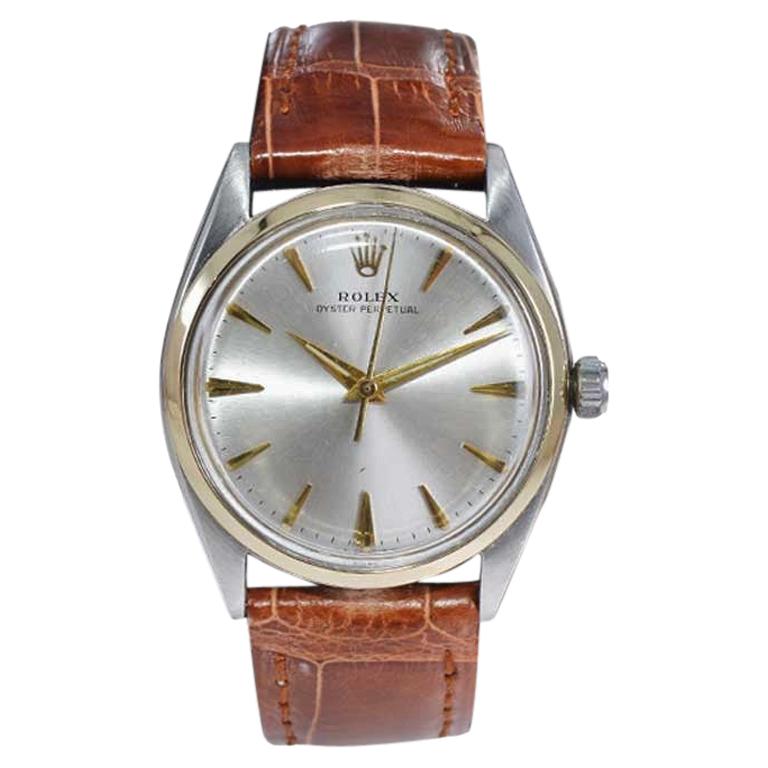 Rolex Steel and Gold with Original Dial Rare Model from Mid 1950s For Sale