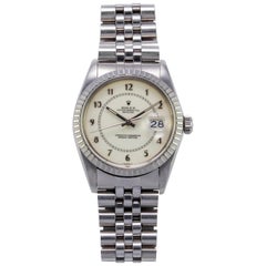 Rolex Steel and White Gold Boiler Gauge Datejust Watch with Papers, 1980s