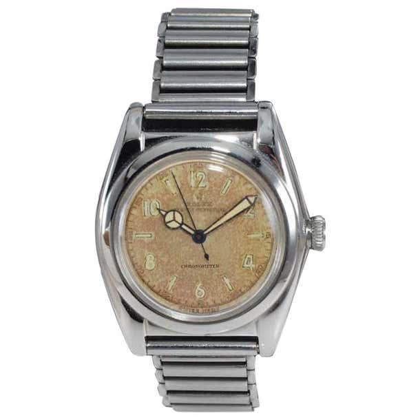 Rolex Steel Bubble Back with Original Dial and Ladder Bracelet, circa ...