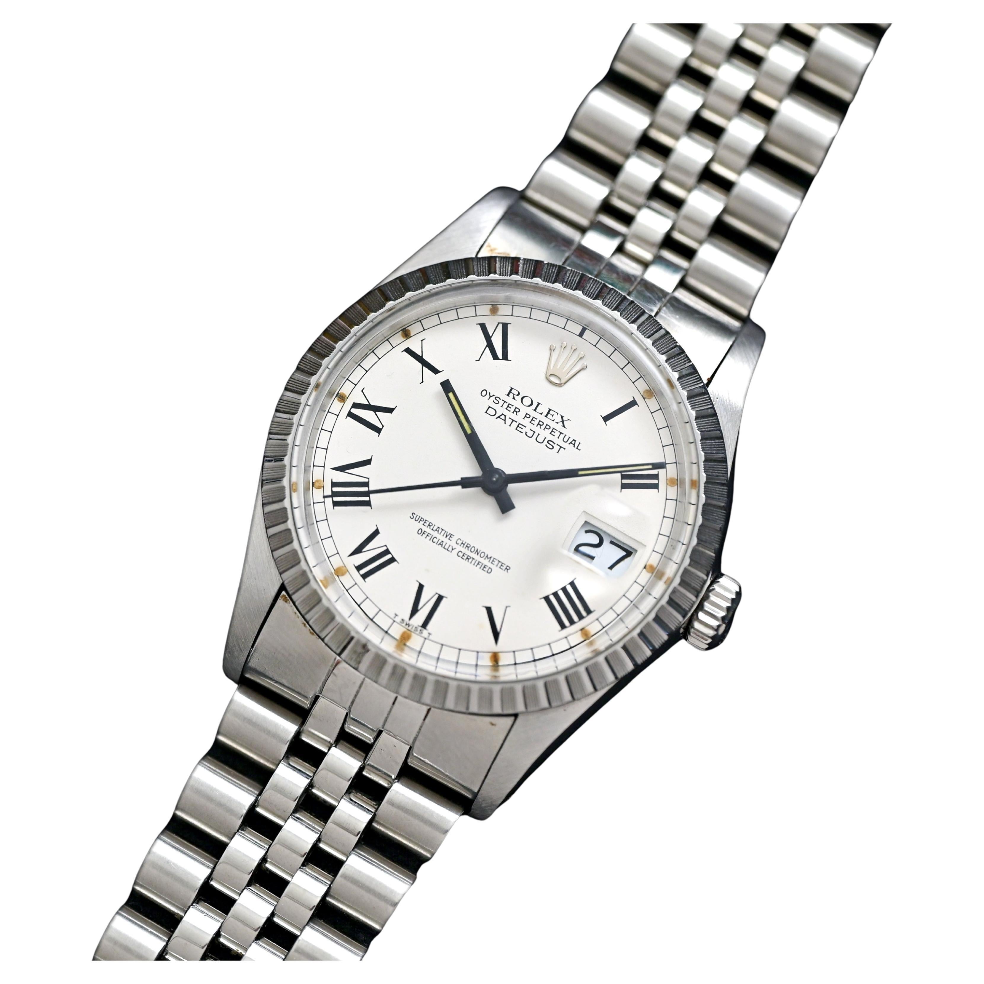 Rolex Montre automatique Datejust avec cadran à boucle et index romains 16030, 1986