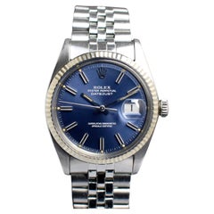 Rolex Datejust in acciaio Quadrante blu viola 1601 Orologio automatico, 1972