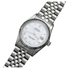 Rolex Datejust de acero Esfera blanca Índices romanos 16014 Reloj automático, 1984