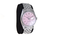 Rolex Steel Datejust with Custom Finished Pink Dial 1960s