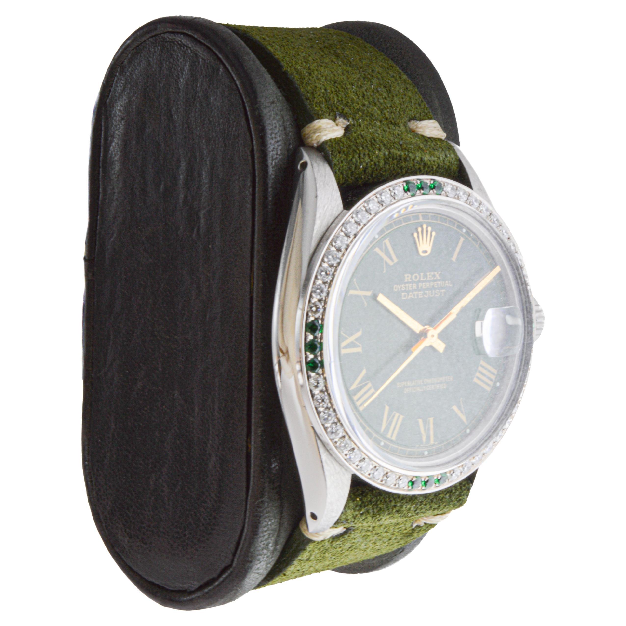 FACTORY / HOUSE: Rolex Watch Company
STYLE / REFERENCE: Oyster Perpetual Datejust / Reference 1601
METAL / MATERIAL: Stainless Steel
CIRCA / YEAR: 1970's
DIMENSIONS / SIZE: Length 43mm X Diameter 36mm
MOVEMENT / CALIBER: Perpetual Winding / 26