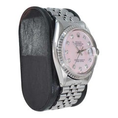 Rolex Steel Datejust with Custom Made Mother of Pearl Diamond Dial, 1970's