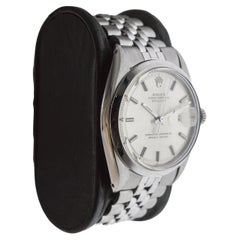 Rolex Steel Datejust with Factory Original Dial Rare Polished Bezel 1960's