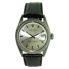 Rolex Steel Datejust with Original Dial and Charcoal Finish, 1960's