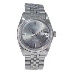 Rolex Steel Datejust with Rare Original Charcoal Dial from 1969