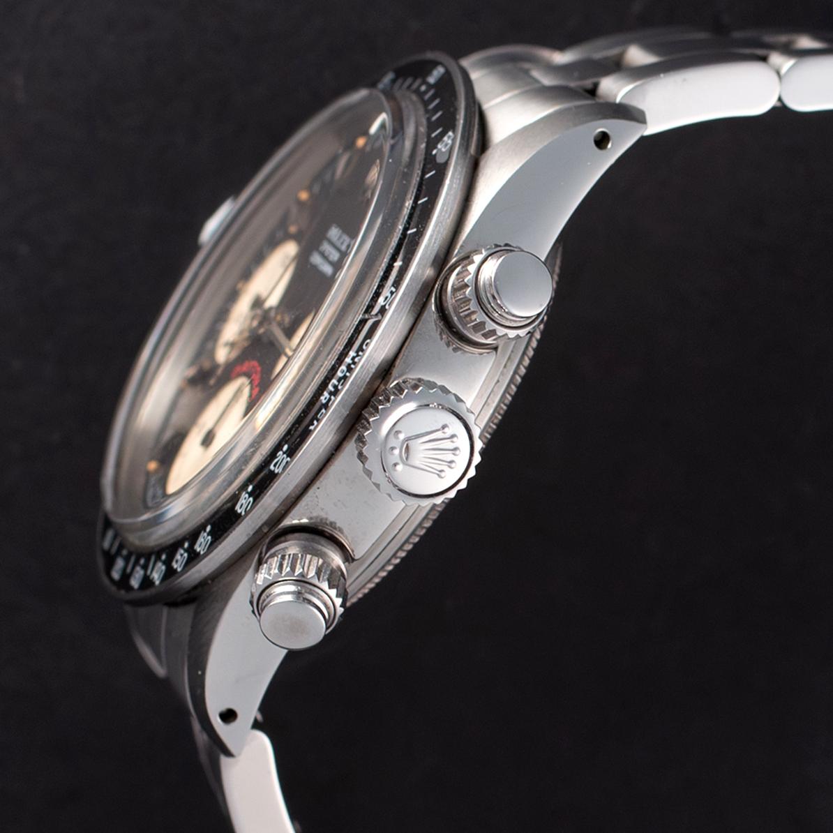 Femenino o masculino Reloj Rolex de acero Daytona Cronógrafo Negro Grande Rojo Esfera Sigma 6263 Manual, 1974