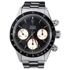 Rolex Steel Daytona Chronograph Black Big Red Sigma Dial 6263 Manual Watch, 1974