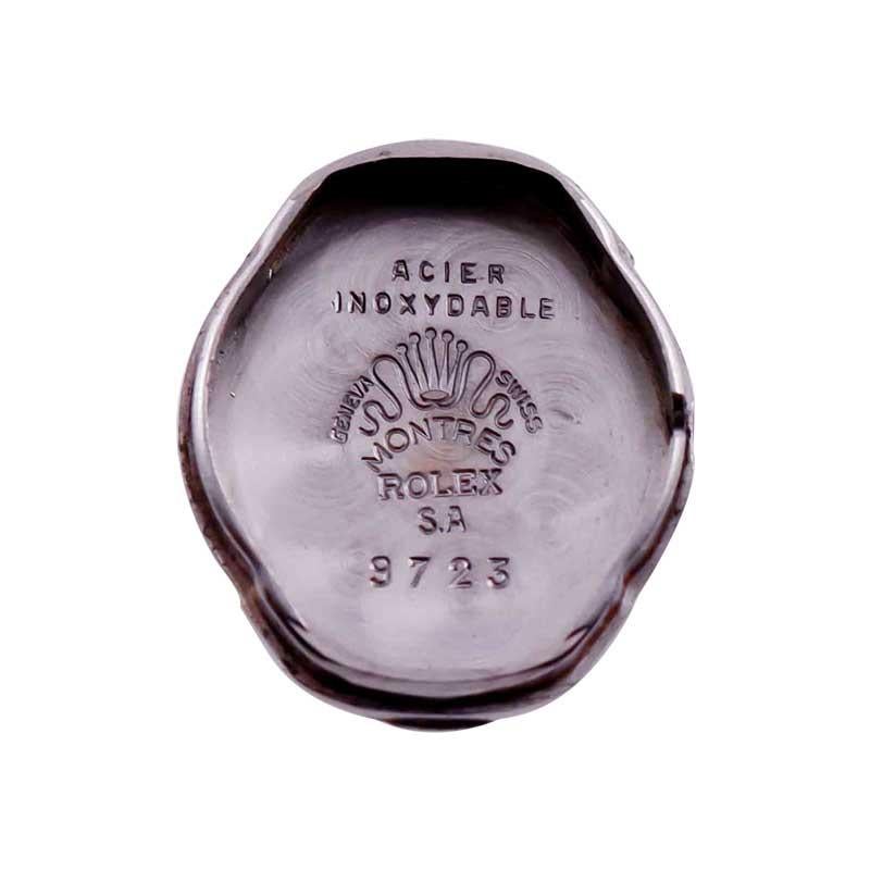 Rolex Steel Ladies Bracelet Watch with Original Dial 1940s Diamondized Lense 3