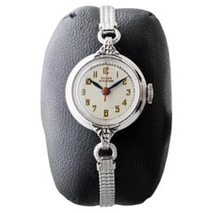 Rolex Stahl Damenuhr mit Original-Zifferblatt aus den 1940er Jahren