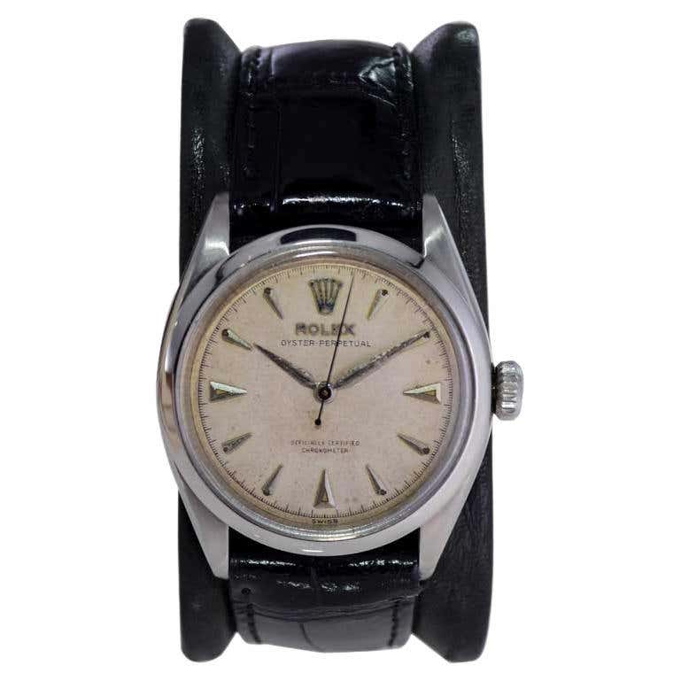 Rolex Steel Late Series Bubble Back Movement with Original Dial from ...