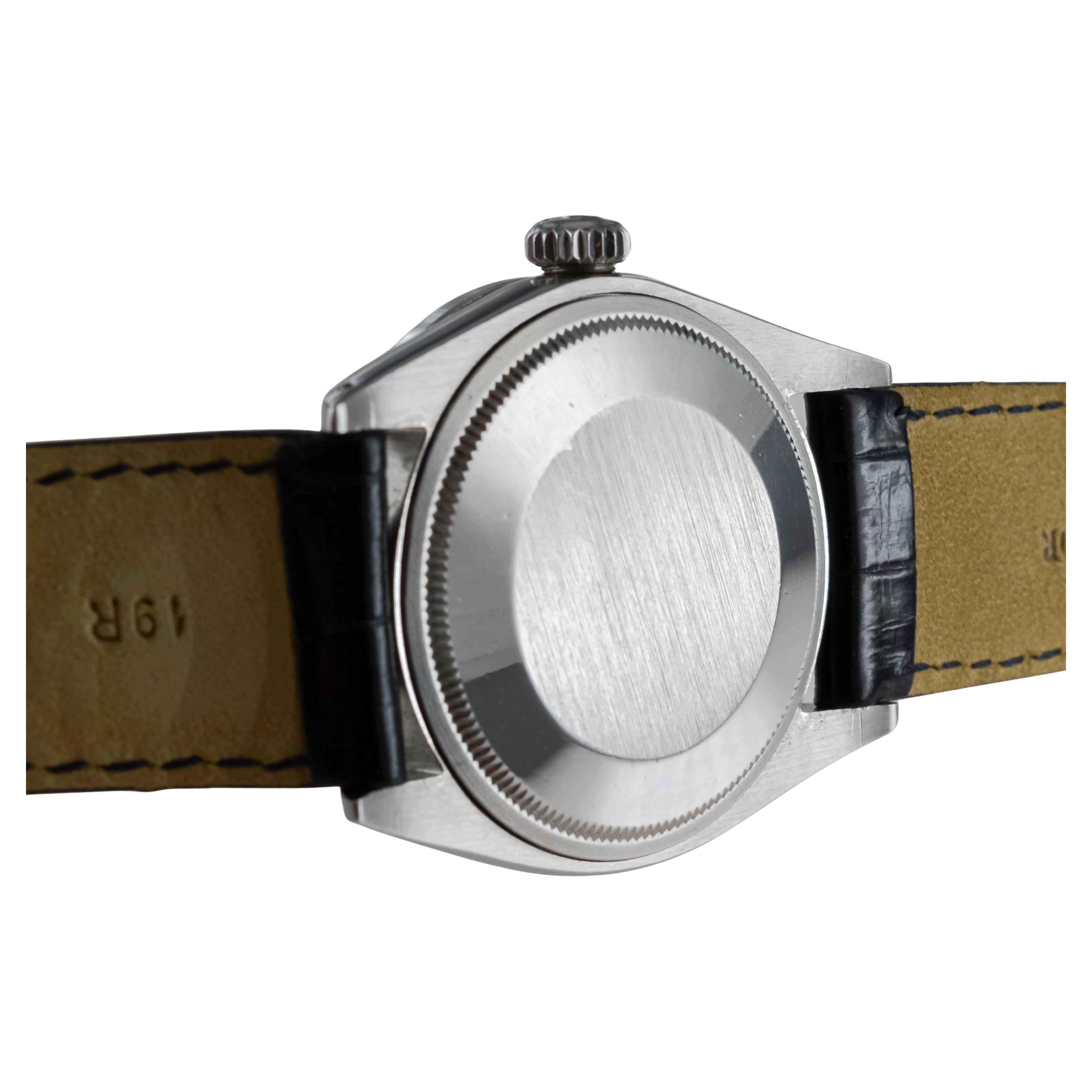Rolex Data O.P. in acciaio con quadrante P.M.P. personalizzato e lunetta con diamanti, circa anni '70 in vendita 9