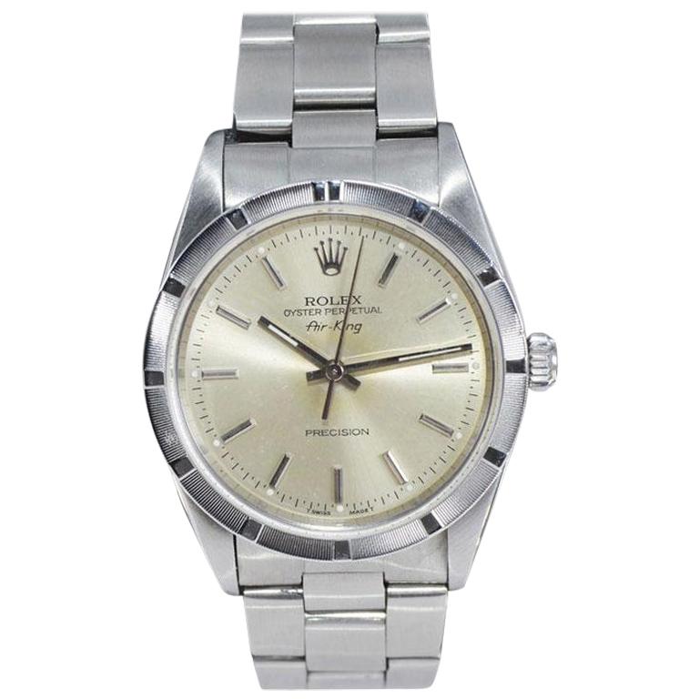 Rolex Steel Oyster Air King with Original Papers from 1996 For Sale at  1stDibs