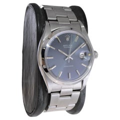 Rolex Steel Oysterdate with Factory Original Charcoal Dial 1970s