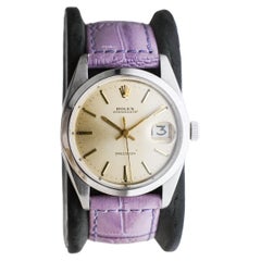 Rolex Steel Oysterdate with Factory Original Light Champagne Dial, 1960s