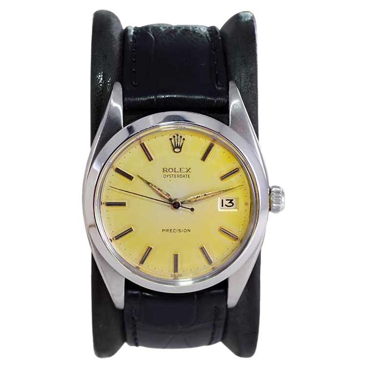Rolex Steel Oysterdate with Original Beautifully Patina Dial 1959 For Sale