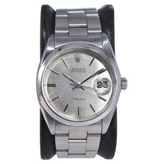 Used Rolex Steel Oysterdate with Original Brushed Dial & Solid Link Bracelet 1960's