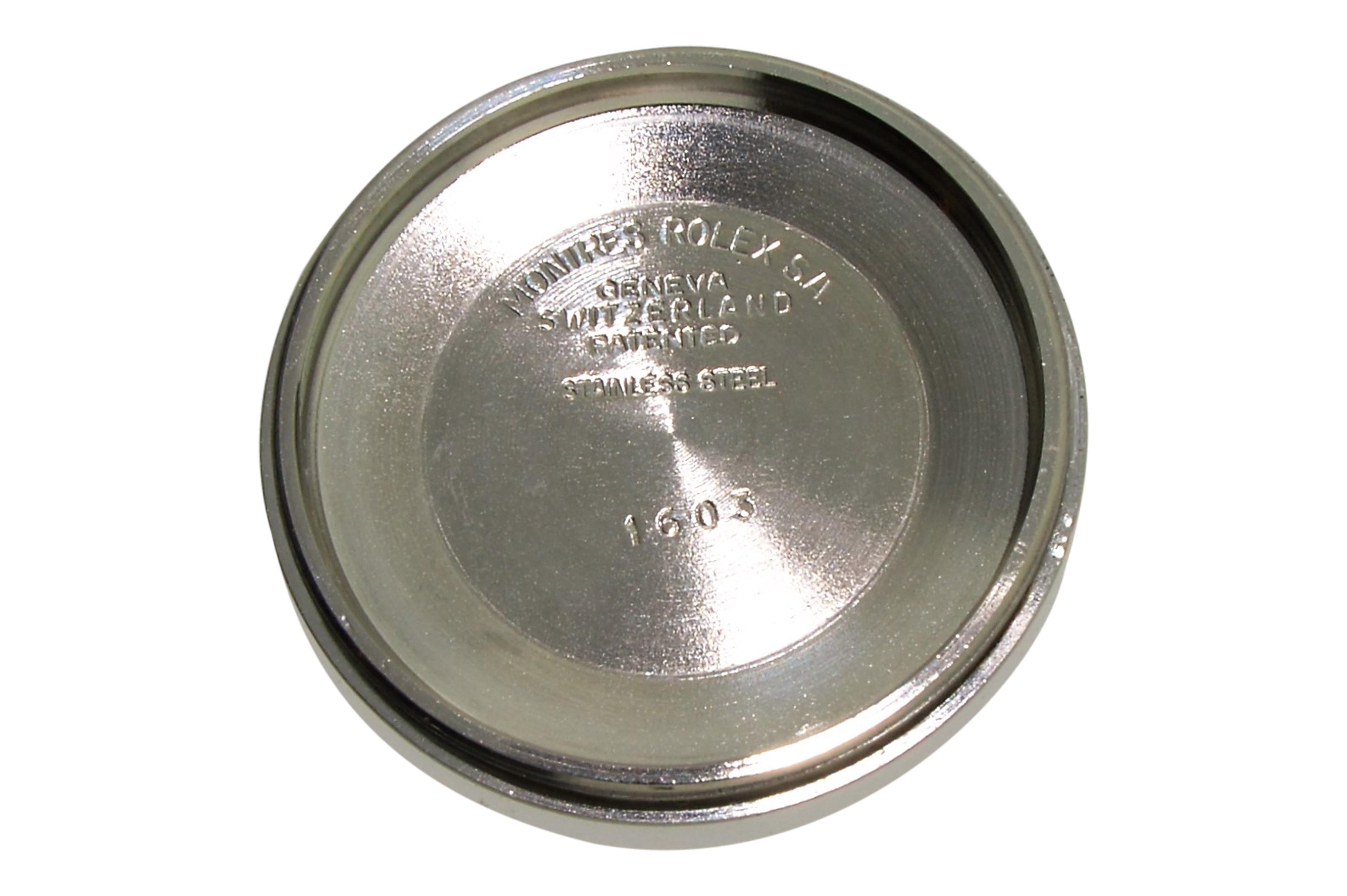 Rolex Montre Oyster Perpetual Datejust en acier carbonisé, fin des années 1970 en vente 4