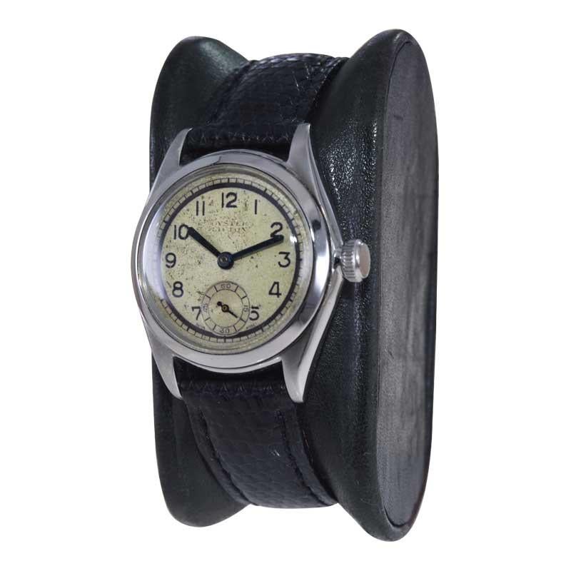 Art déco Rolex Montre-bracelet Oyster Lipton en acier de 1944 en vente