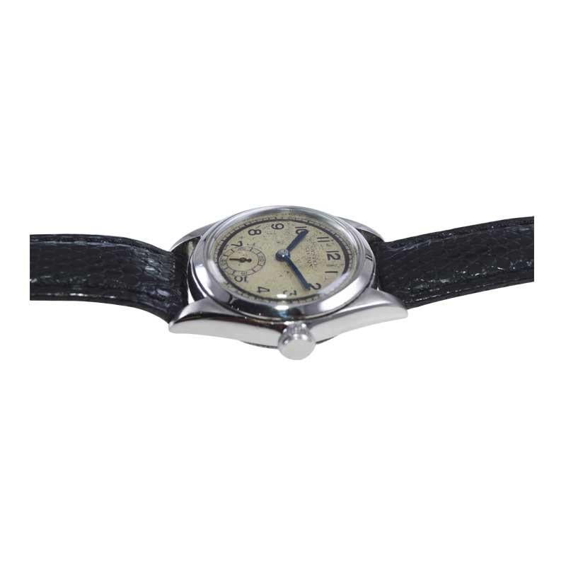 Rolex Steel Oyster Lipton Wristwatch from 1944 In Excellent Condition For Sale In Long Beach, CA