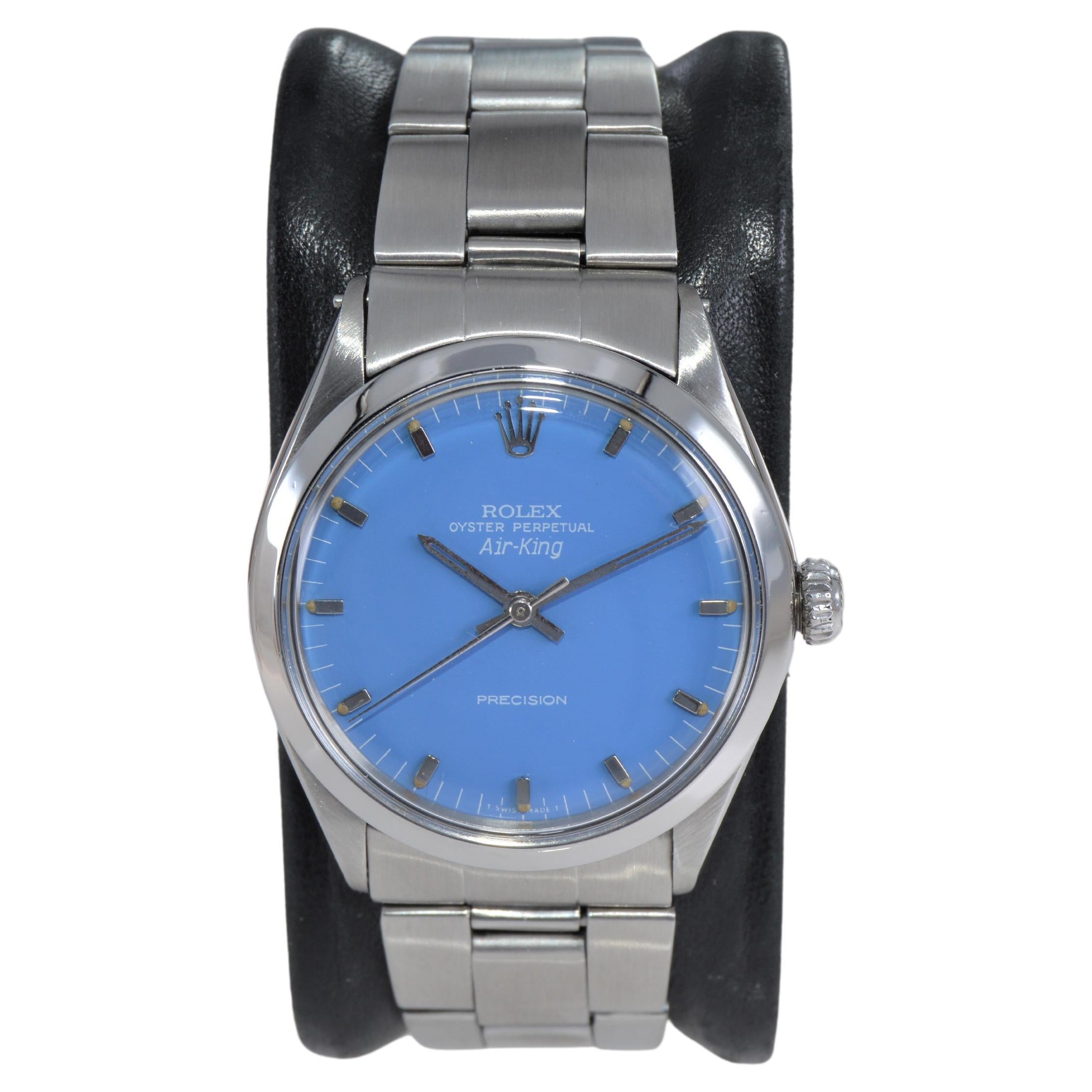 rolex bleu clair