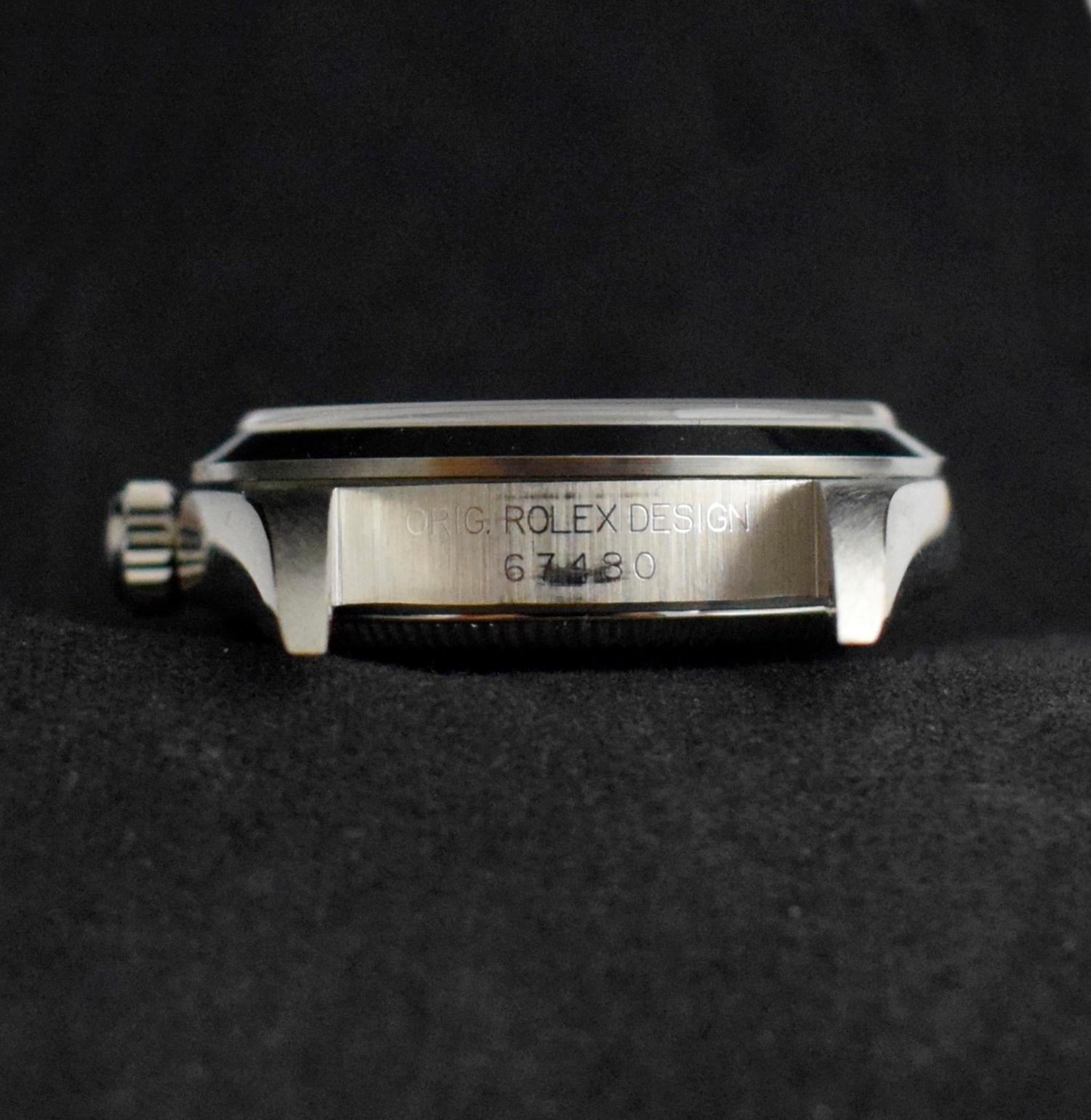 Rolex Steel Oyster Perpetual Black 3 6 9 Dial 67480 , 1998 1