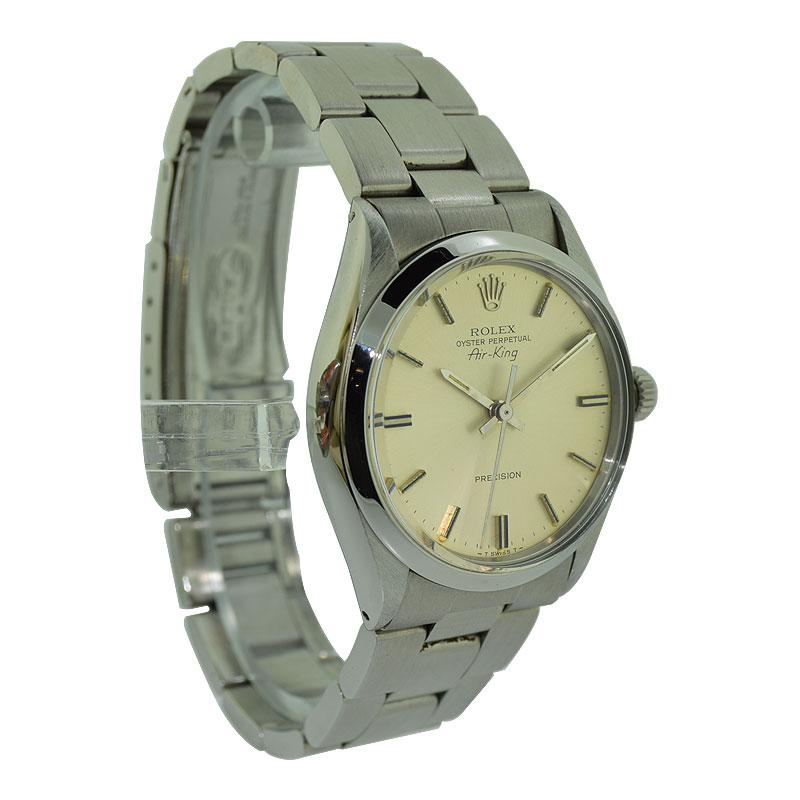 Rolex Oyster Perpetual Classic Air King en acier de 1978 ou 79 en vente 1