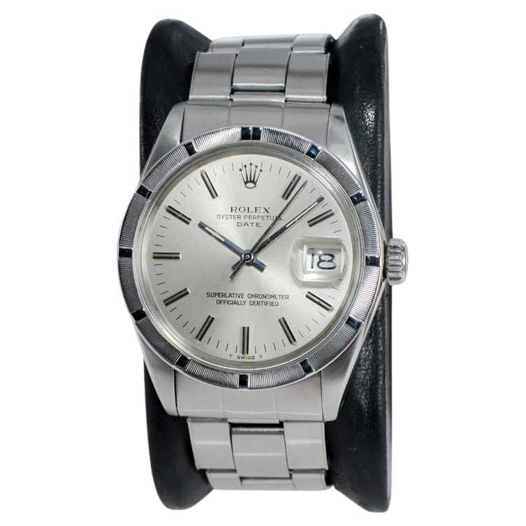 Rolex acier Oyster Perpetual Date Ref. 1501 Tout original du milieu des années 1970 en vente